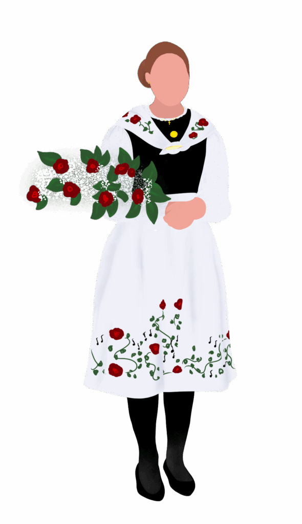 Demoiselle d'honneur Savièse la rose des alpes fanfare
